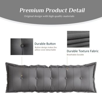 headboard pillow large body pillow gray 3116 pebble pillows