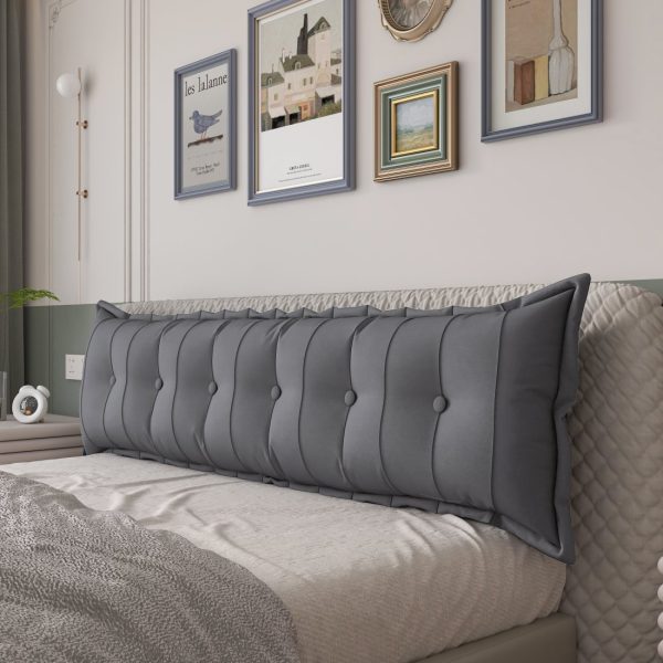 headboard pillow large body pillow gray 3118 pebble pillows