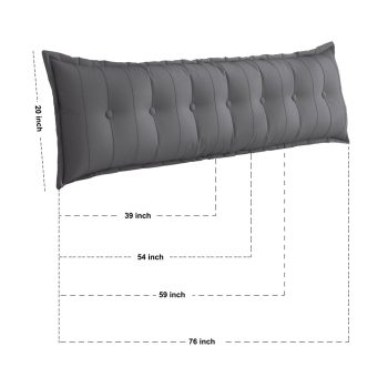 headboard pillow large body pillow gray 3120 pebble pillows