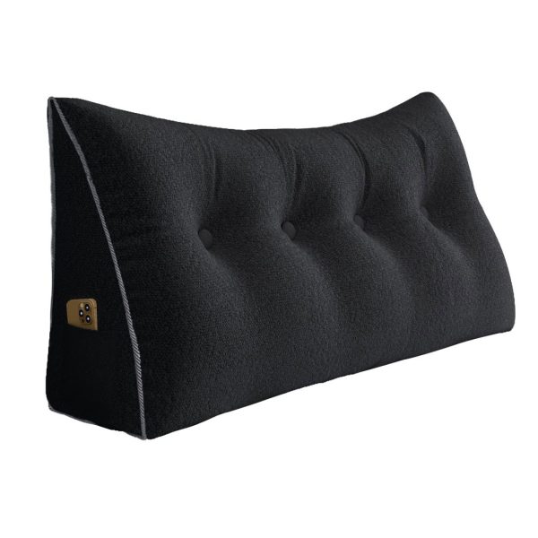 large wedge reading pillow black 3092 pebble pillows