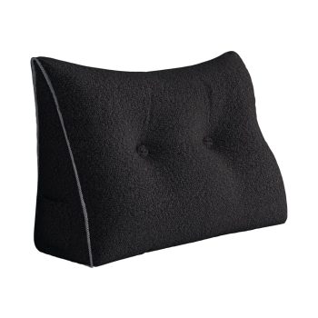 large wedge reading pillow black 3102 pebble pillows