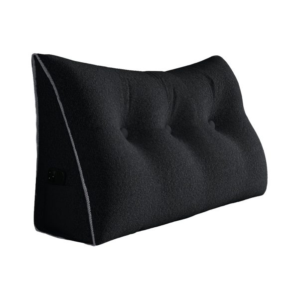 large wedge reading pillow black 3103 pebble pillows