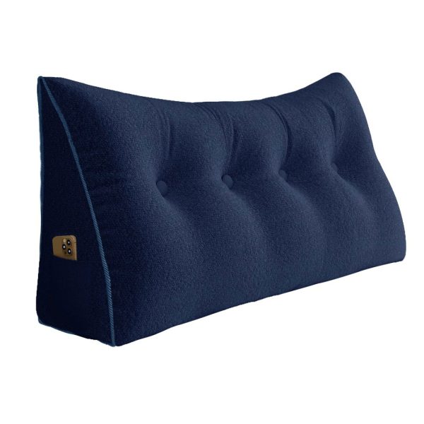 large wedge reading pillow blue 3077 pebble pillows