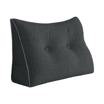 large wedge reading pillow gray 3072 pebble pillows