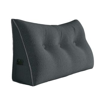 large wedge reading pillow gray 3073 pebble pillows