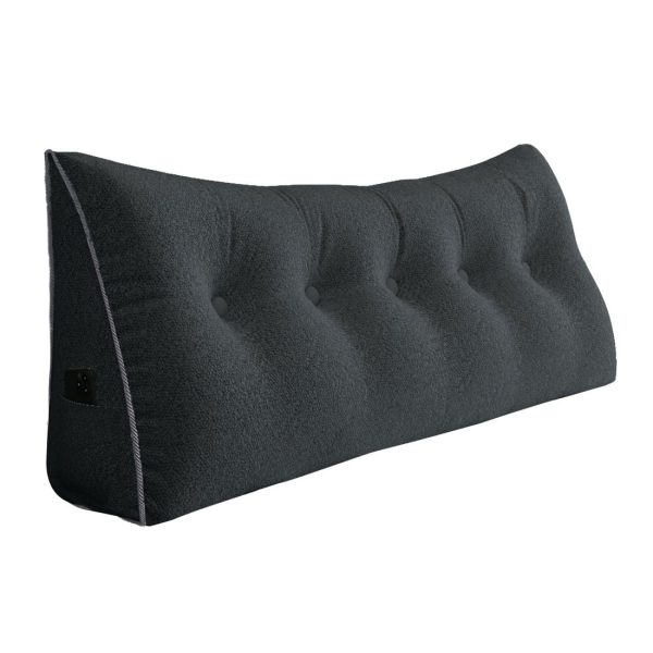 large wedge reading pillow gray 3074 pebble pillows