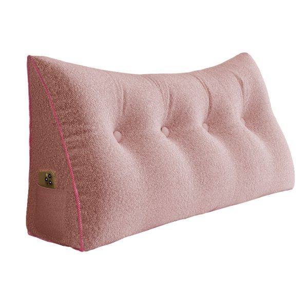 large wedge reading pillow pink 3031 pebble pillows