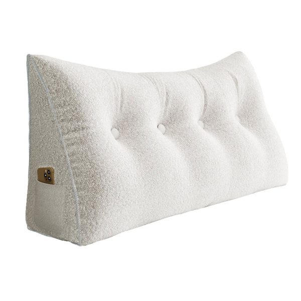 large wedge reading pillow white 3046 pebble pillows