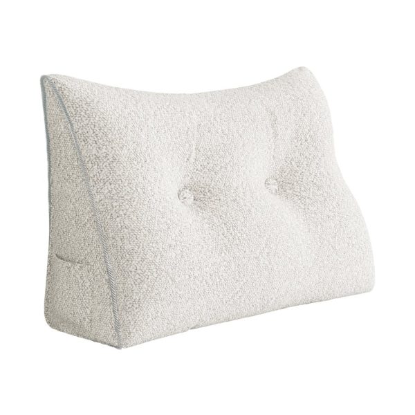 large wedge reading pillow white 3056 pebble pillows