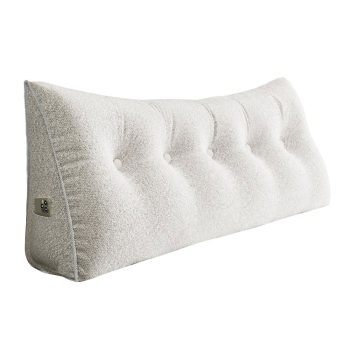 large wedge reading pillow white 3058 pebble pillows