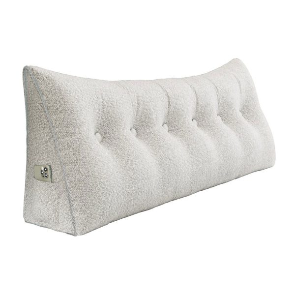 large wedge reading pillow white 3059 pebble pillows