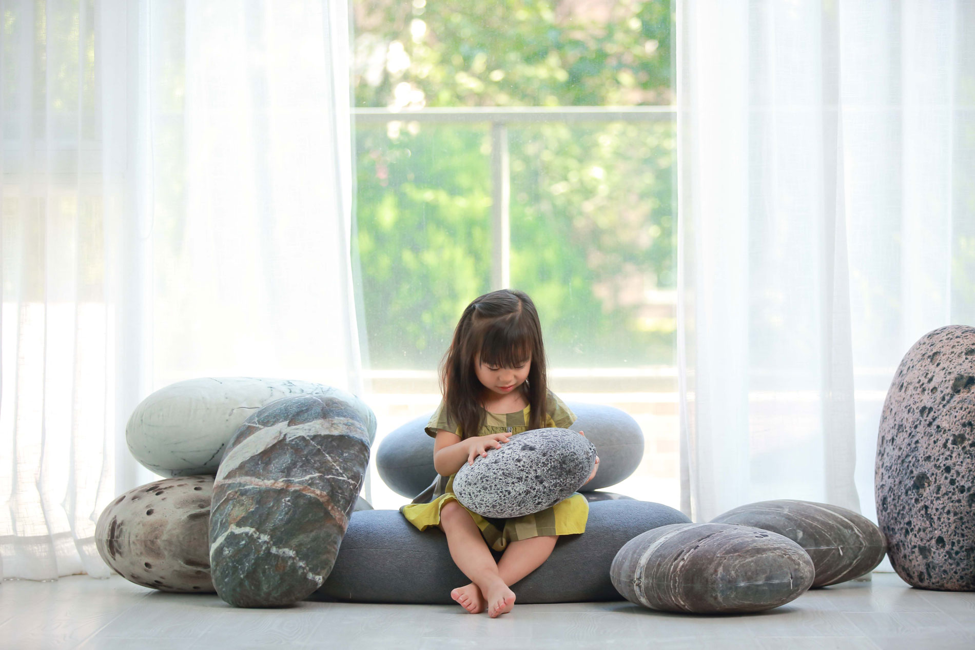 Decorative Throw Pebble Pillows That Look Like Pebble Rock Living Stone Pillows PebblePillows